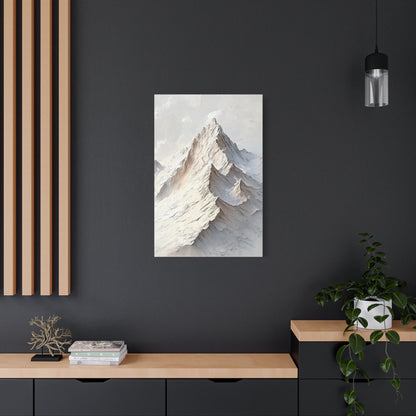 Snowy Mountain Peaks Canvas - Mountain Wall Art