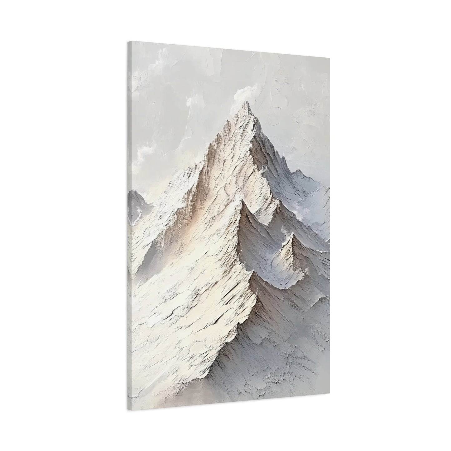 Snowy Mountain Peaks Canvas - Mountain Wall Art