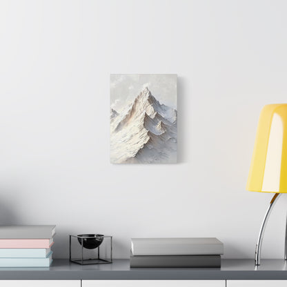 Snowy Mountain Peaks Canvas - Mountain Wall Art