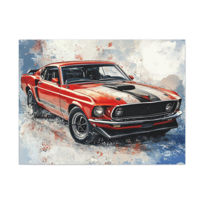 1969 Iconic Mustang - Muscle Car Wall Art - Aestheticanvas