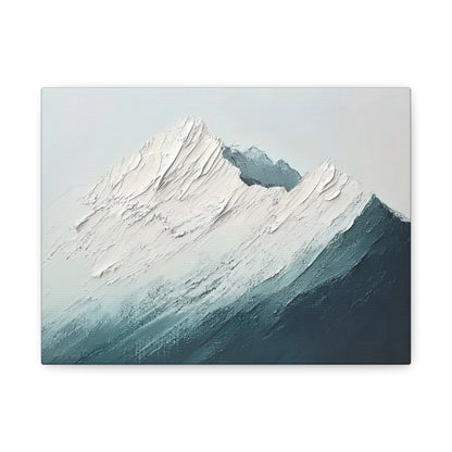 Abstract Snow-Capped Mountain Canvas - Mountain Wall Art