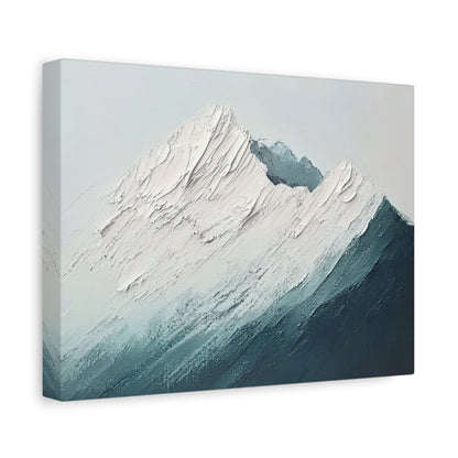 Abstract Snow-Capped Mountain Canvas - Mountain Wall Art