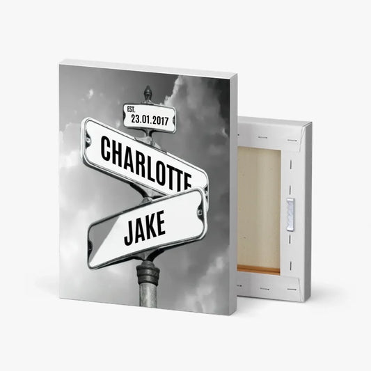 Couple Custom Canvas Print - Aestheticanvas