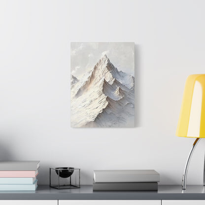 Snowy Mountain Peaks Canvas - Mountain Wall Art