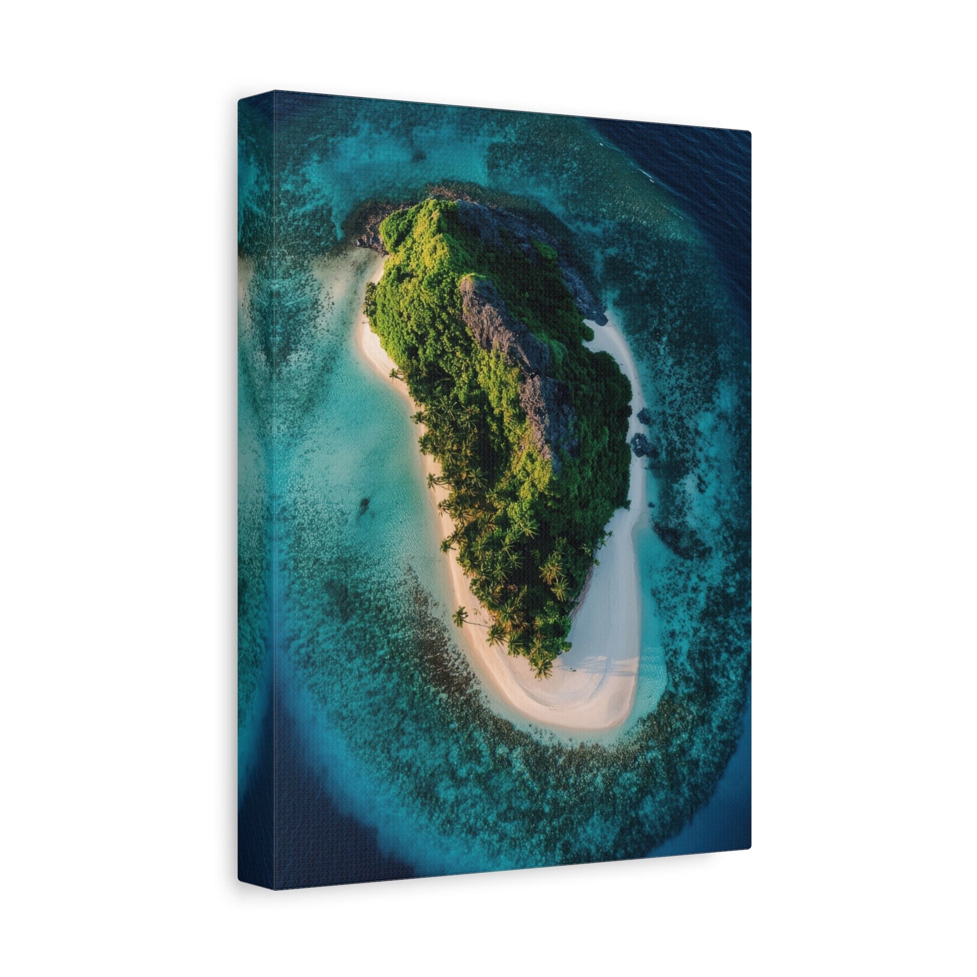 Aerial View of Idyllic Tropical Island - Landscape Wall Art - Aestheticanvas