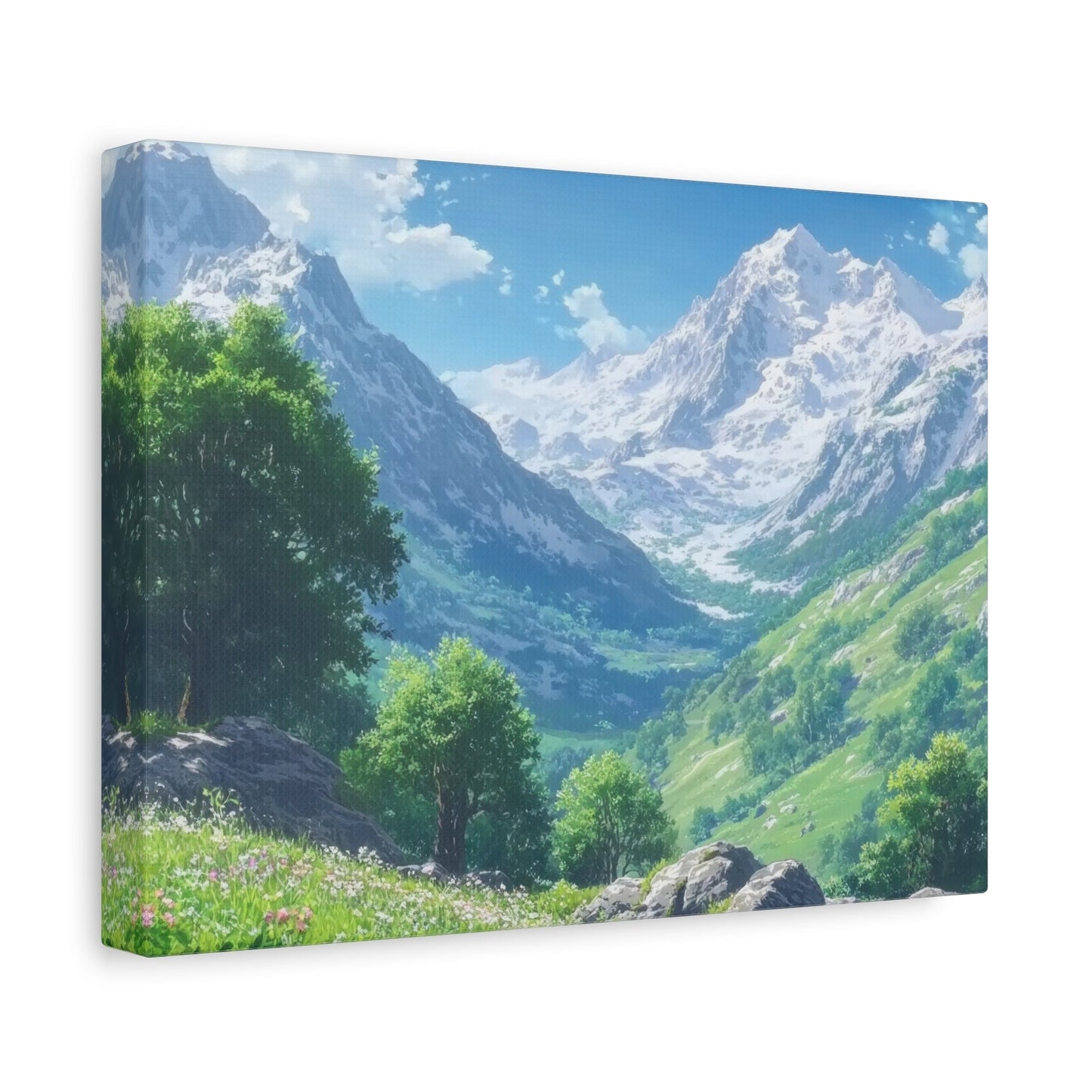 Alpine Tranquility Landscape - Mountain Wall Art - Aestheticanvas