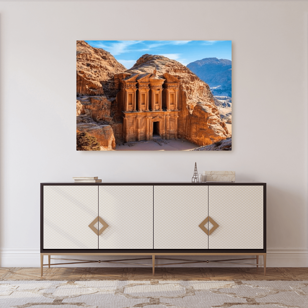 Ancient Petra Monastery Glory - Travel Wall Art - Aestheticanvas