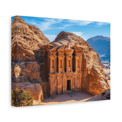 Ancient Petra Monastery Glory - Travel Wall Art - Aestheticanvas