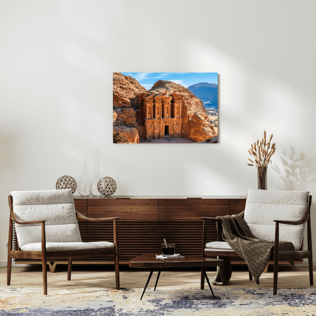 Ancient Petra Monastery Glory - Travel Wall Art - Aestheticanvas