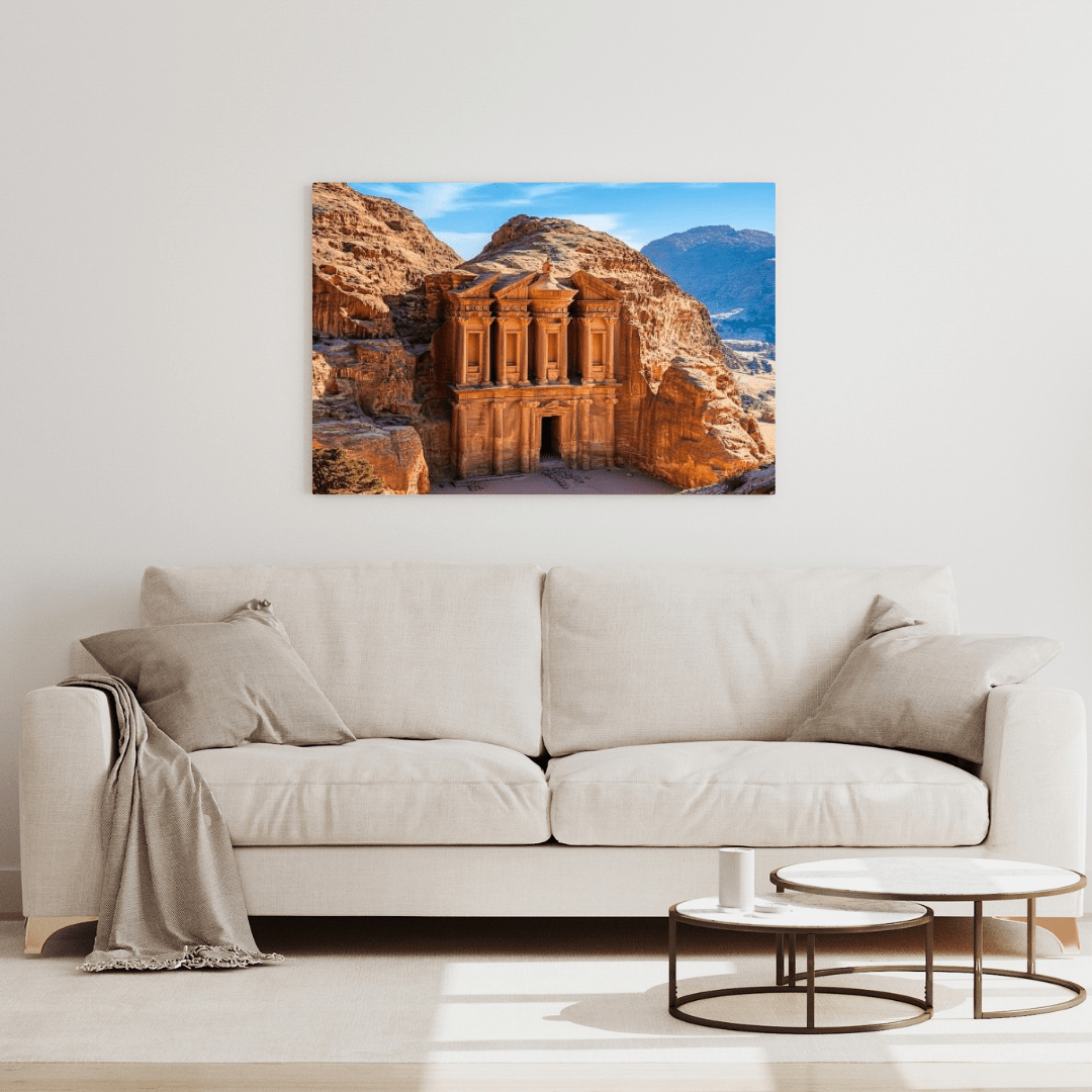 Ancient Petra Monastery Glory - Travel Wall Art - Aestheticanvas