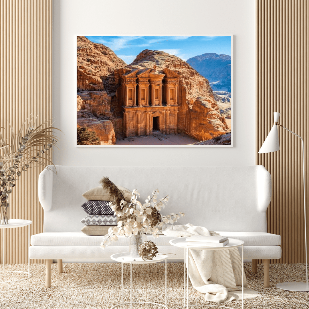 Ancient Petra Monastery Glory - Travel Wall Art - Aestheticanvas