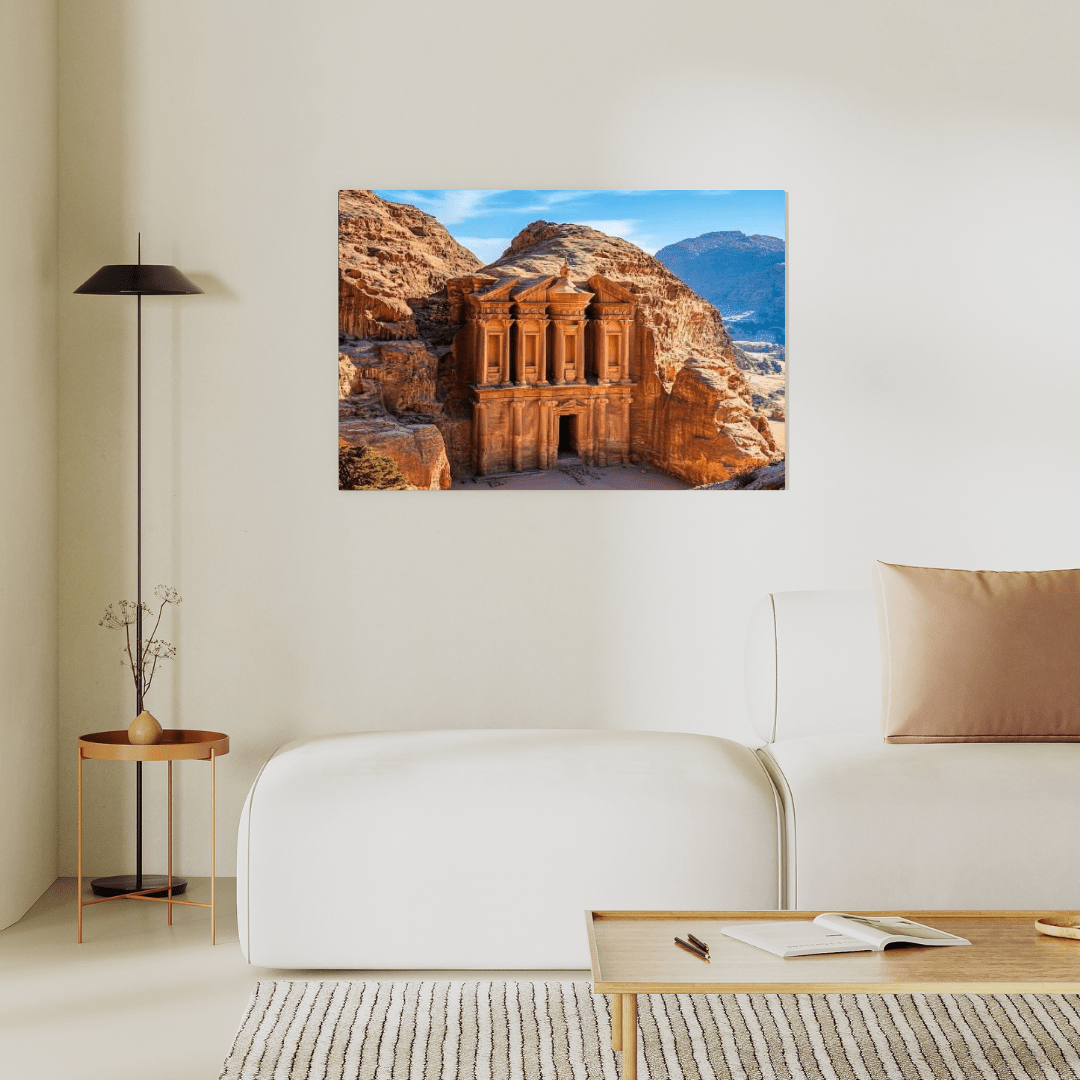 Ancient Petra Monastery Glory - Travel Wall Art - Aestheticanvas