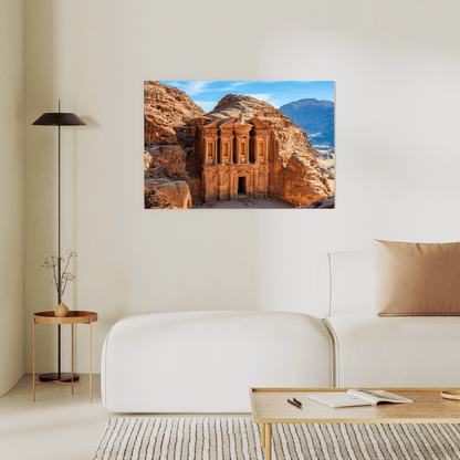 Ancient Petra Monastery Glory - Travel Wall Art - Aestheticanvas