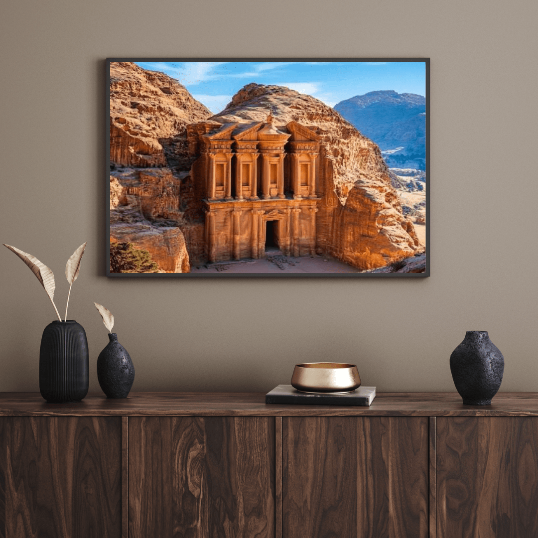 Ancient Petra Monastery Glory - Travel Wall Art - Aestheticanvas