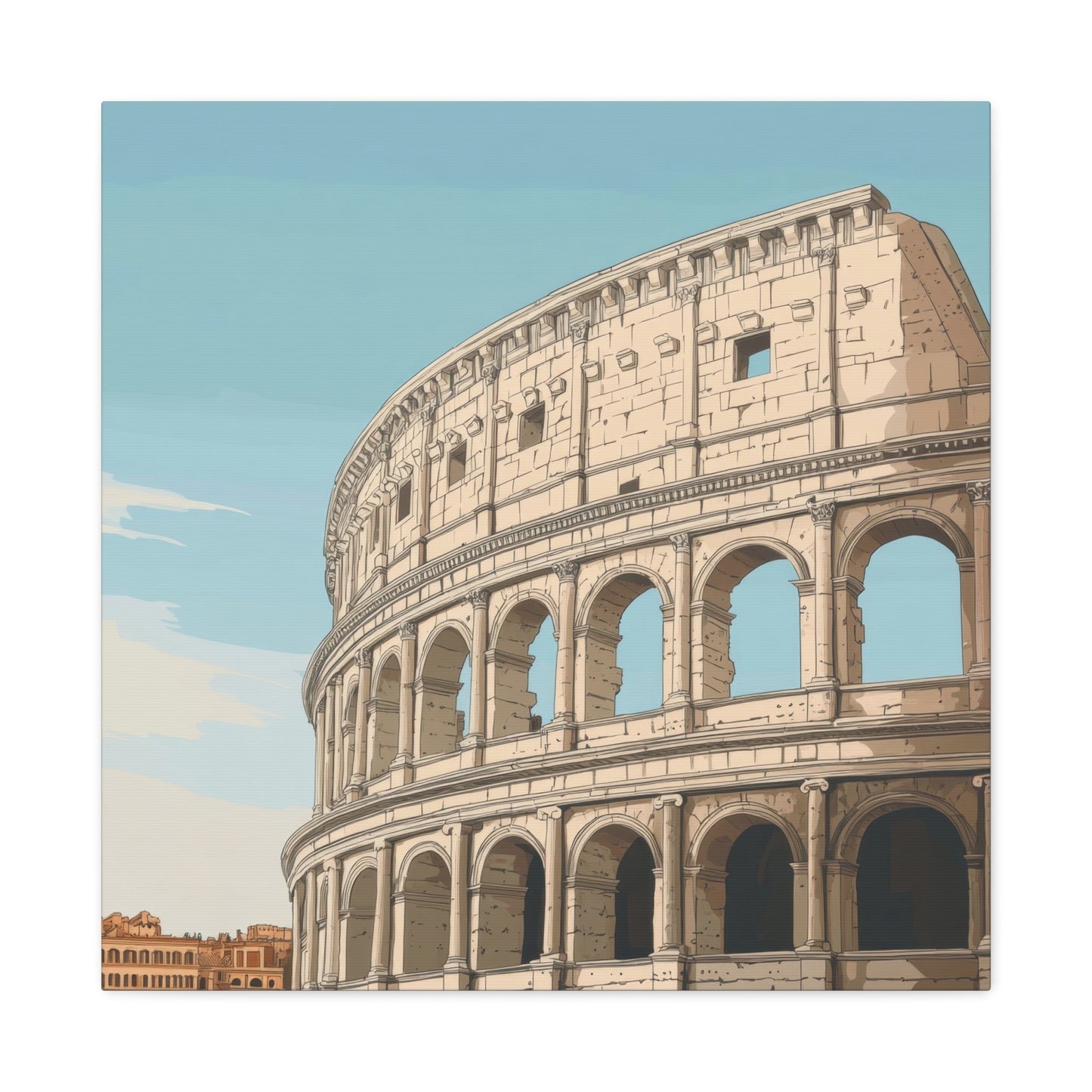 Ancient Roman Colosseum Glory - City Canvas Print - Aestheticanvas