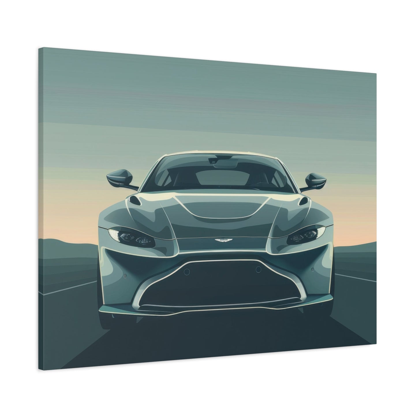 Aston Martin Elegance Front View - Car Canvas Print - Aestheticanvas