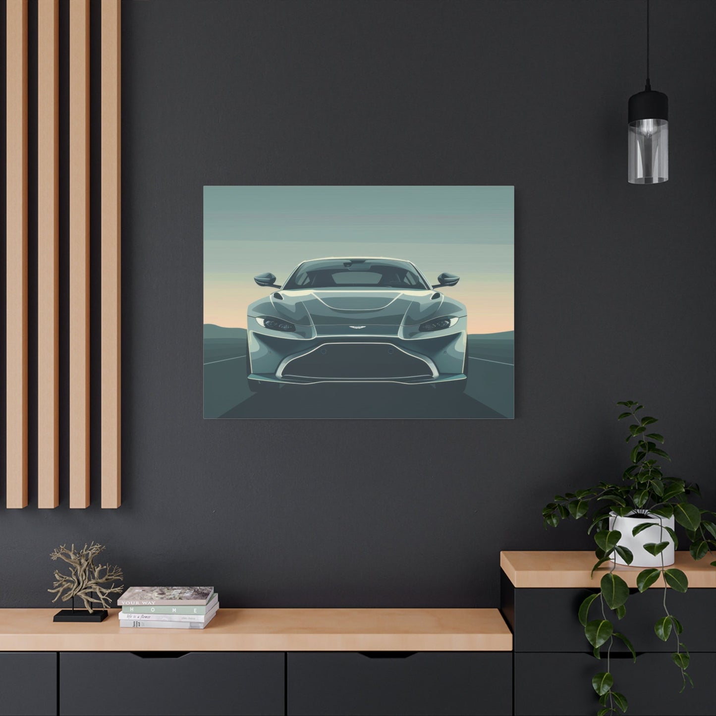 Aston Martin Elegance Front View - Car Canvas Print - Aestheticanvas