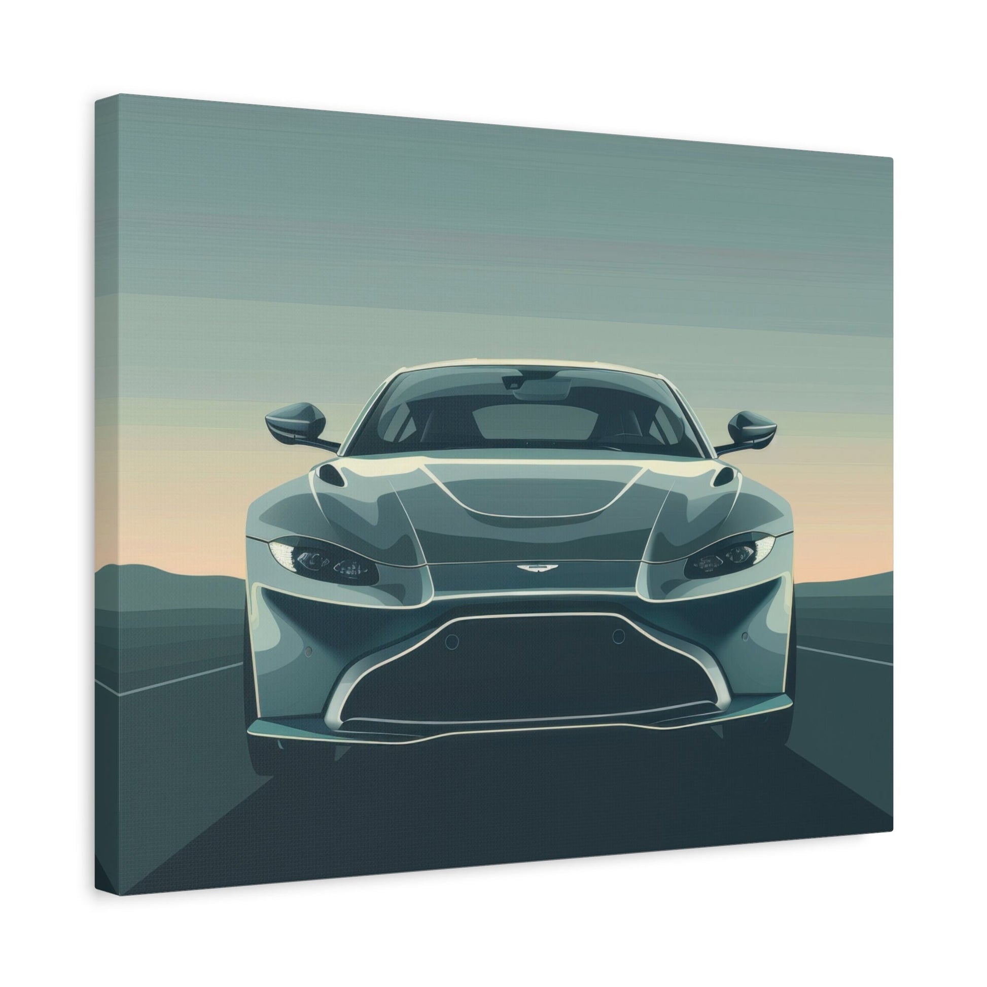 Aston Martin Elegance Front View - Car Canvas Print - Aestheticanvas