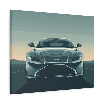 Aston Martin Elegance Front View - Car Canvas Print - Aestheticanvas