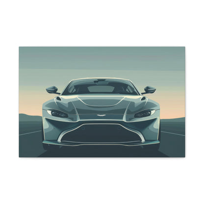 Aston Martin Elegance Front View - Car Canvas Print - Aestheticanvas