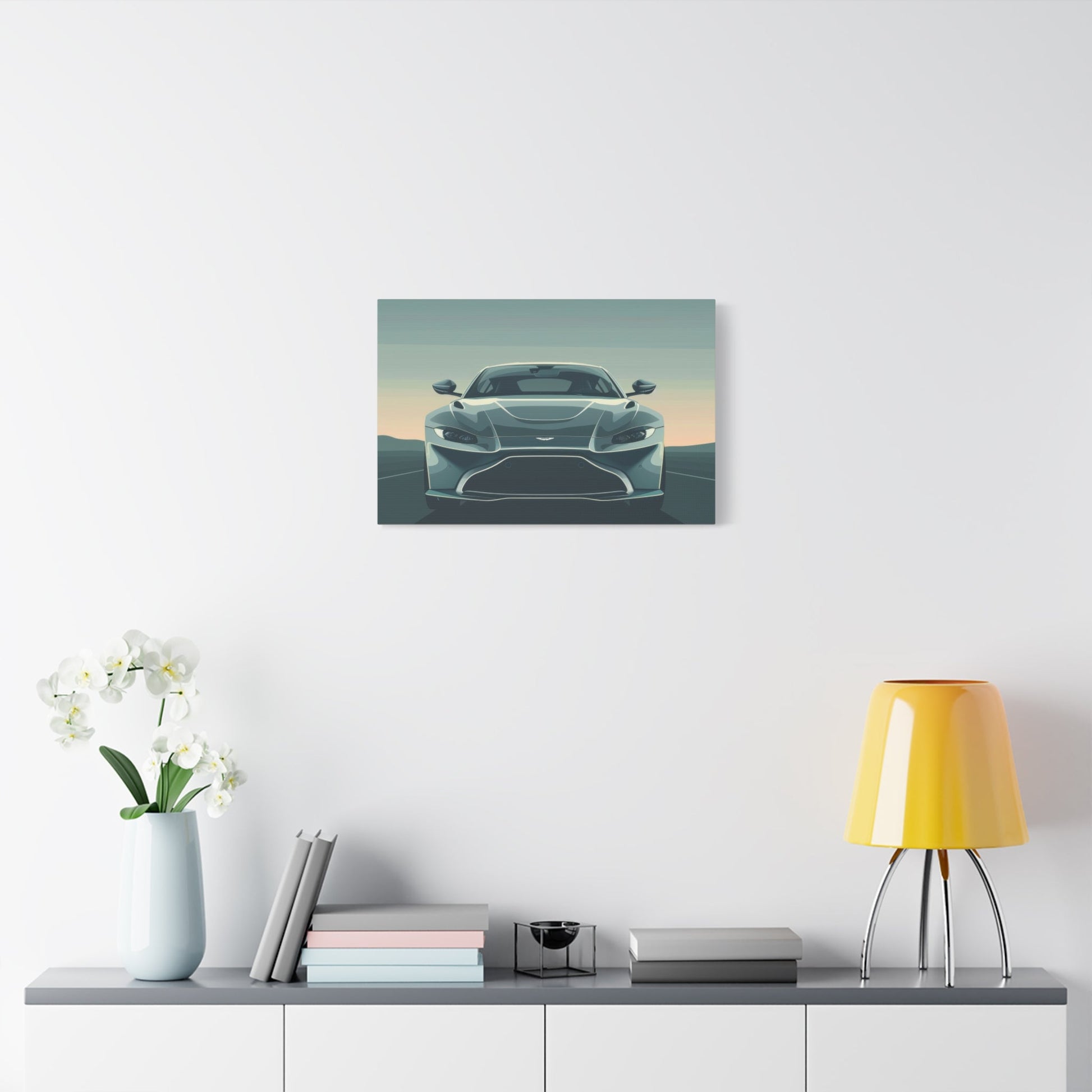 Aston Martin Elegance Front View - Car Canvas Print - Aestheticanvas