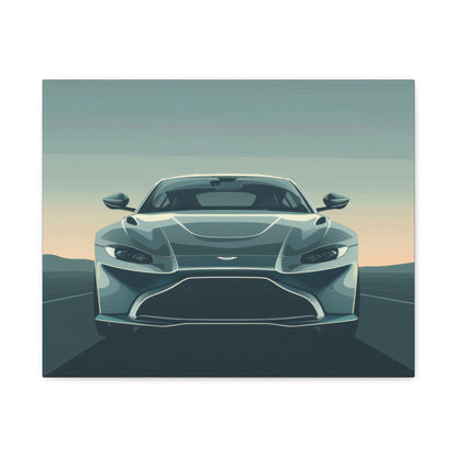 Aston Martin Elegance Front View - Car Canvas Print - Aestheticanvas