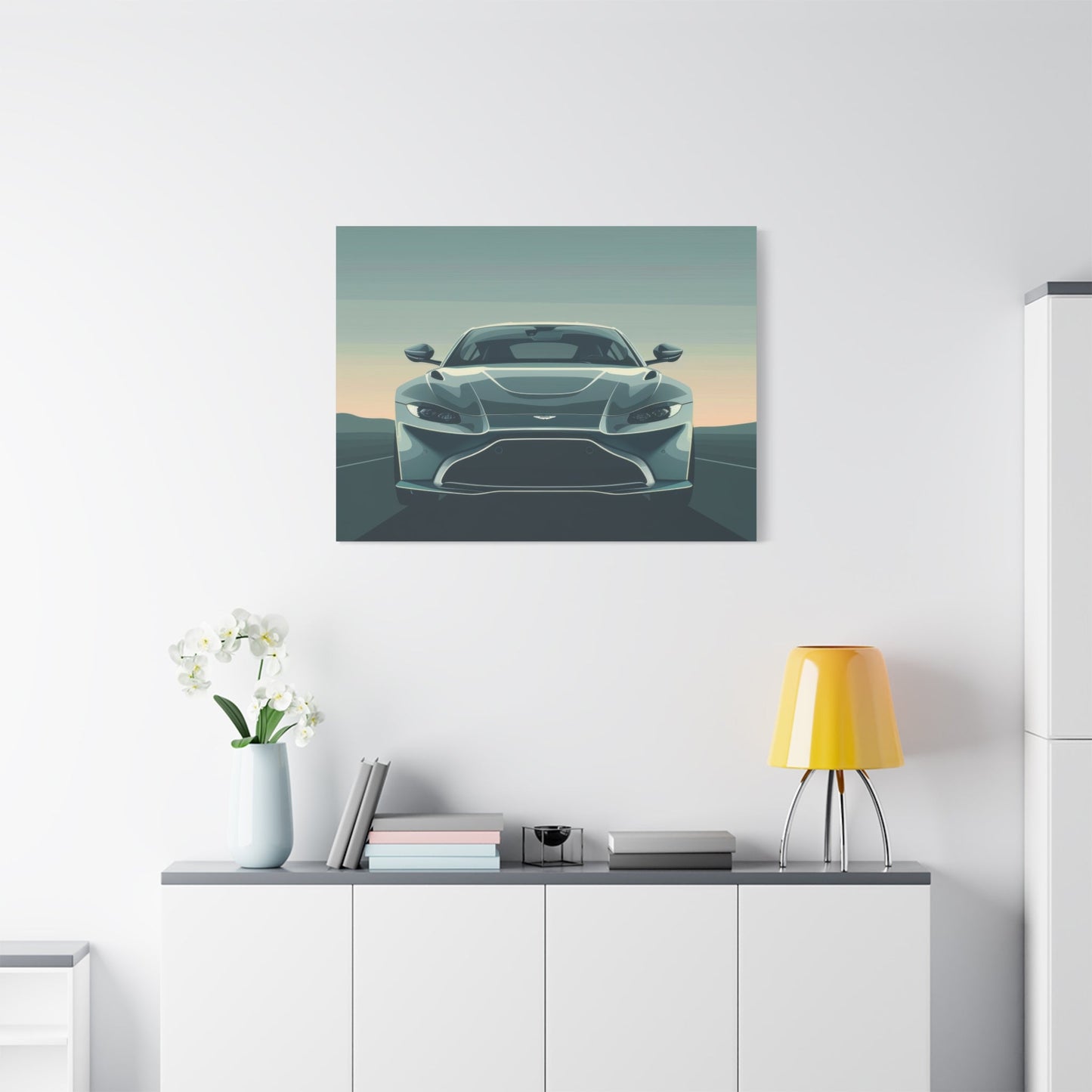 Aston Martin Elegance Front View - Car Canvas Print - Aestheticanvas