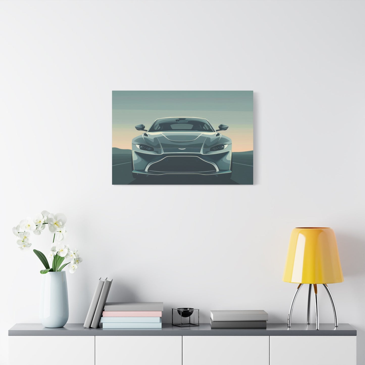 Aston Martin Elegance Front View - Car Canvas Print - Aestheticanvas