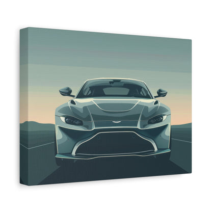 Aston Martin Elegance Front View - Car Canvas Print - Aestheticanvas