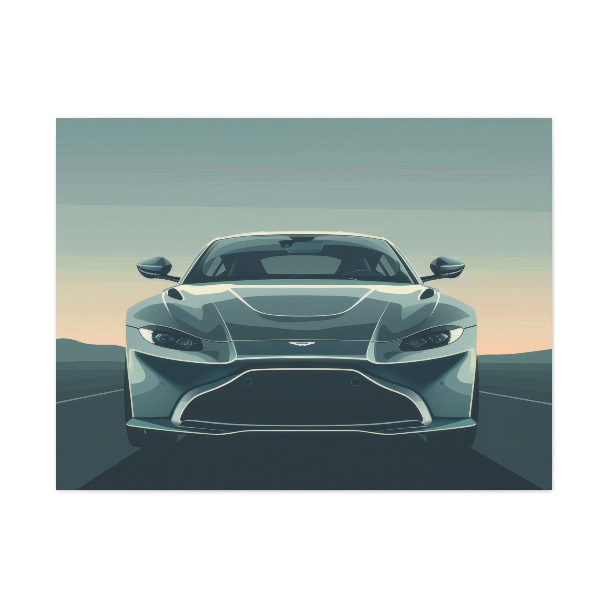 Aston Martin Elegance Front View - Car Canvas Print - Aestheticanvas