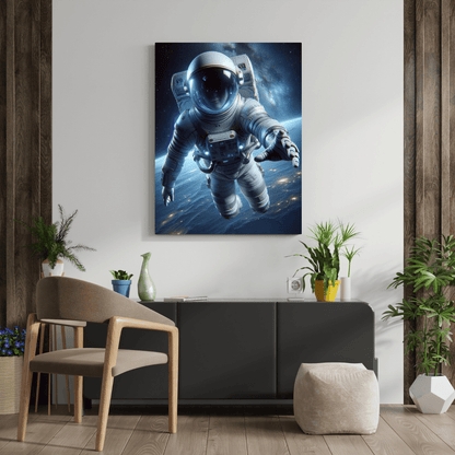 Astronaut's Galactic Odyssey - Space Wall Art - Aestheticanvas