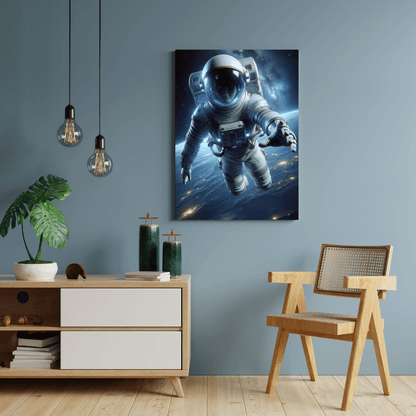 Astronaut's Galactic Odyssey - Space Wall Art - Aestheticanvas