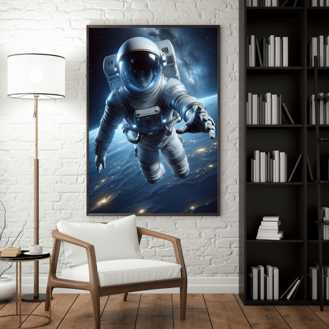 Astronaut's Galactic Odyssey - Space Wall Art - Aestheticanvas