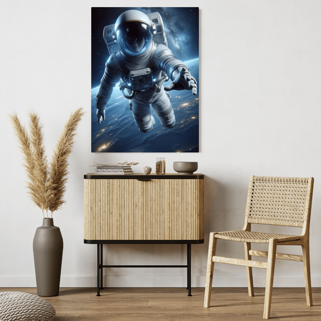 Astronaut's Galactic Odyssey - Space Wall Art - Aestheticanvas