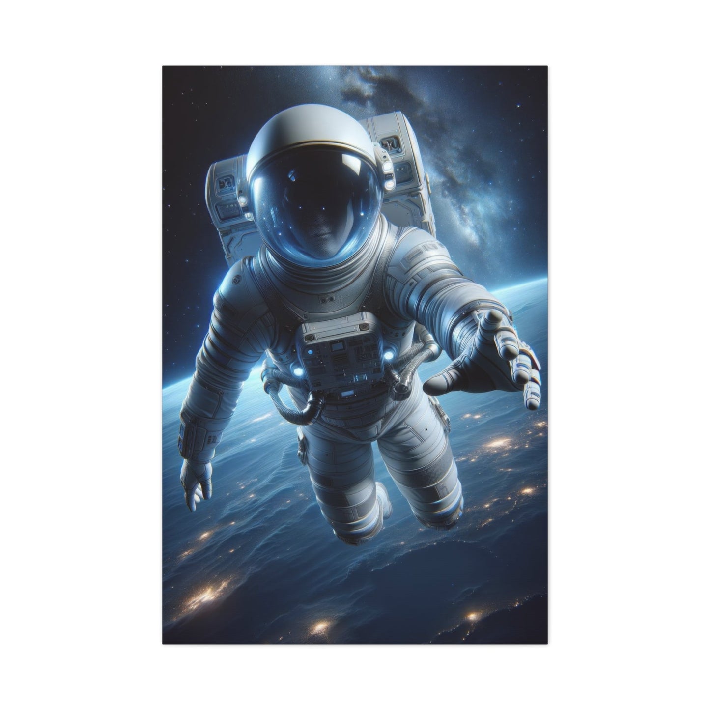 Astronaut's Galactic Odyssey - Space Wall Art - Aestheticanvas