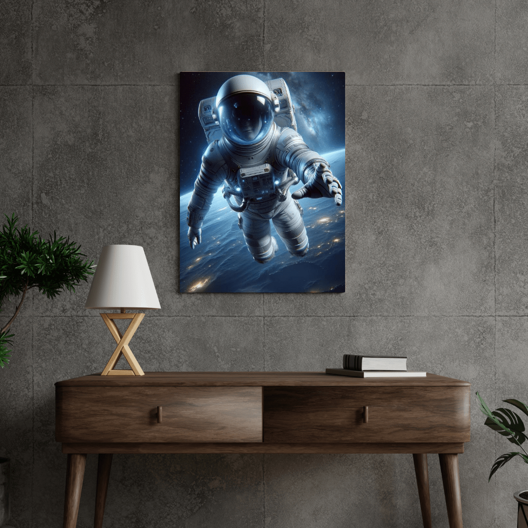 Astronaut's Galactic Odyssey - Space Wall Art - Aestheticanvas