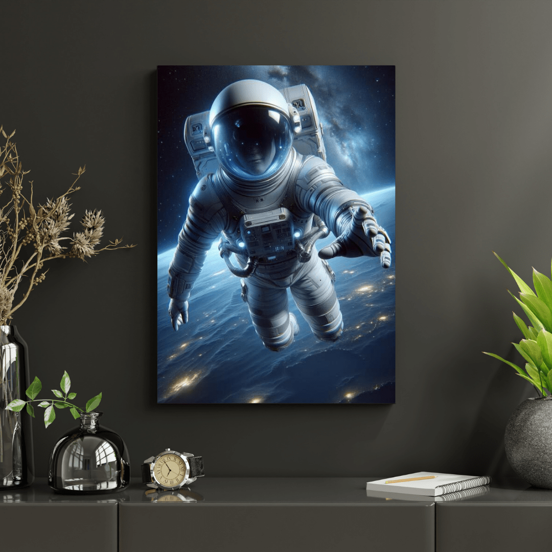 Astronaut's Galactic Odyssey - Space Wall Art - Aestheticanvas