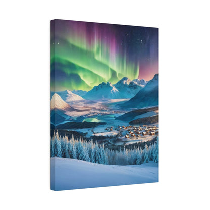 Aurora In The Snow - Scandinavia Wall Art - Aestheticanvas