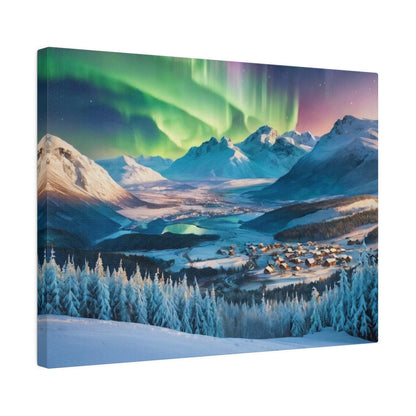 Aurora In The Snow - Scandinavia Wall Art - Aestheticanvas