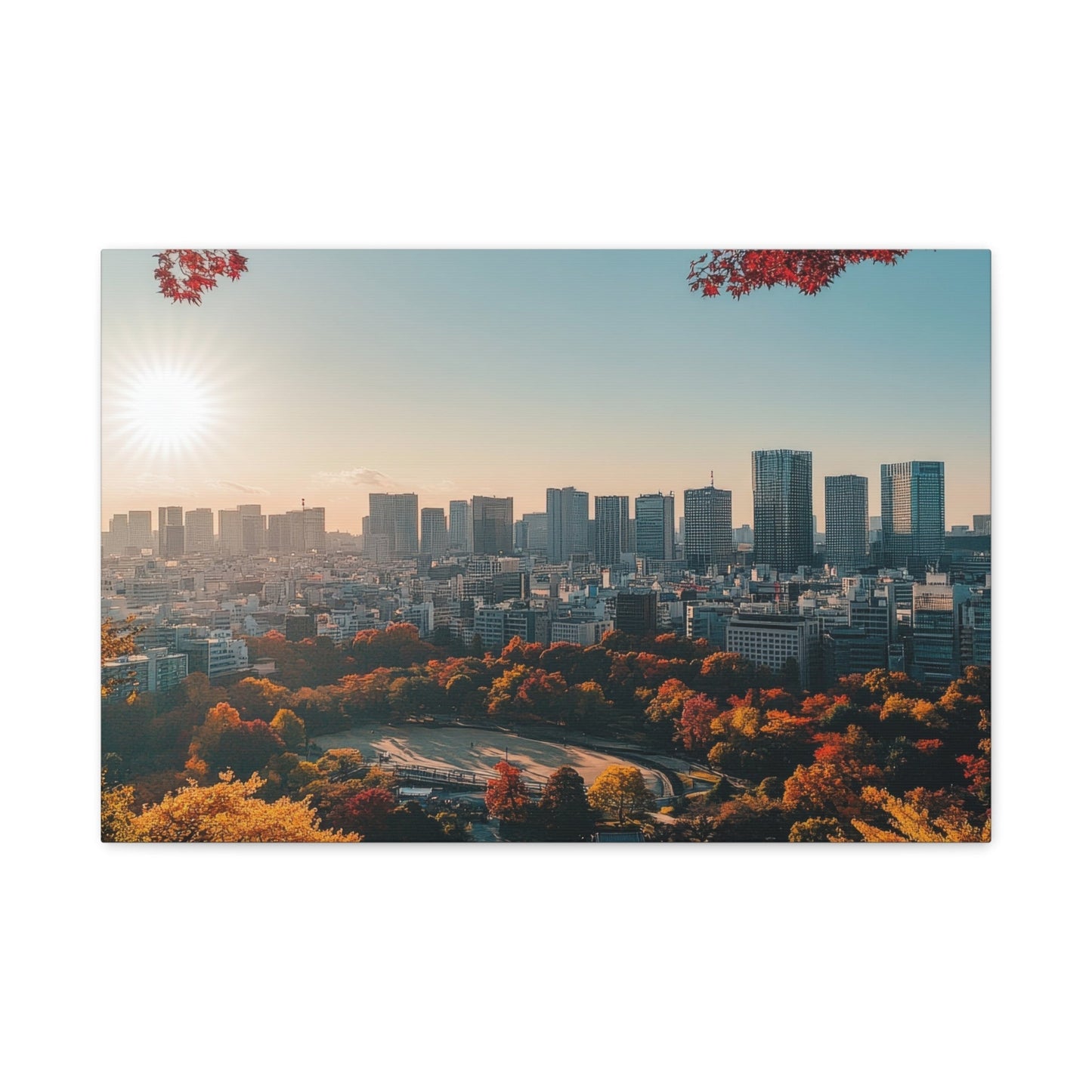 Autumn Colours in Urban Harmony - Cityscape Wall Art - Aestheticanvas