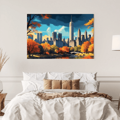 Autumn in Central Park - New York Wall Art - Aestheticanvas