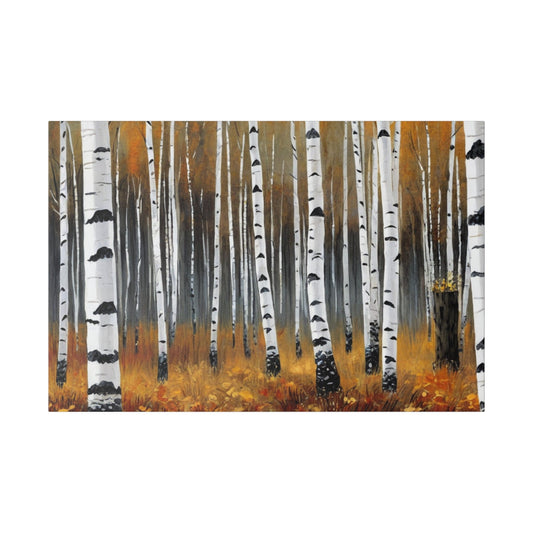 Autumnal Birch Forest - Forest Wall Art - Aestheticanvas