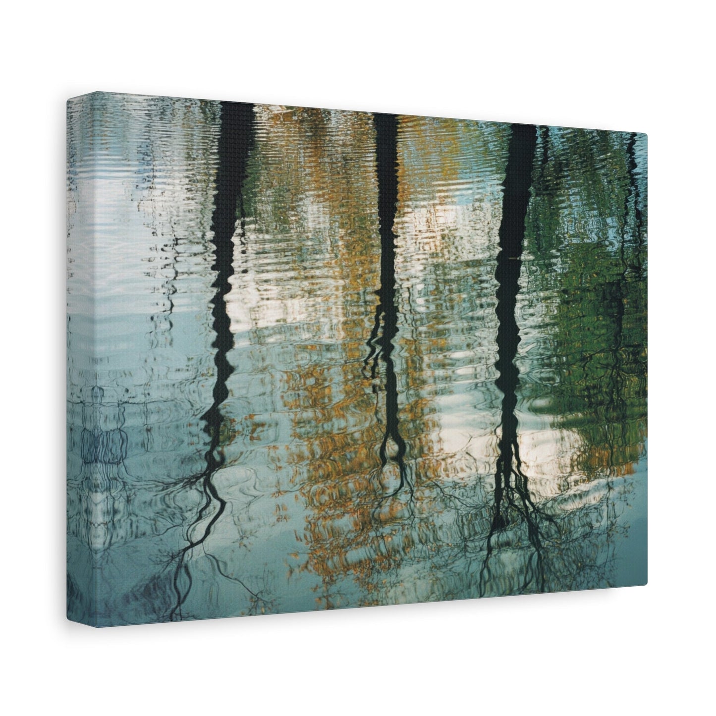 Autumnal Reflections in Tranquil Ripples - Nature Wall Art - Aestheticanvas