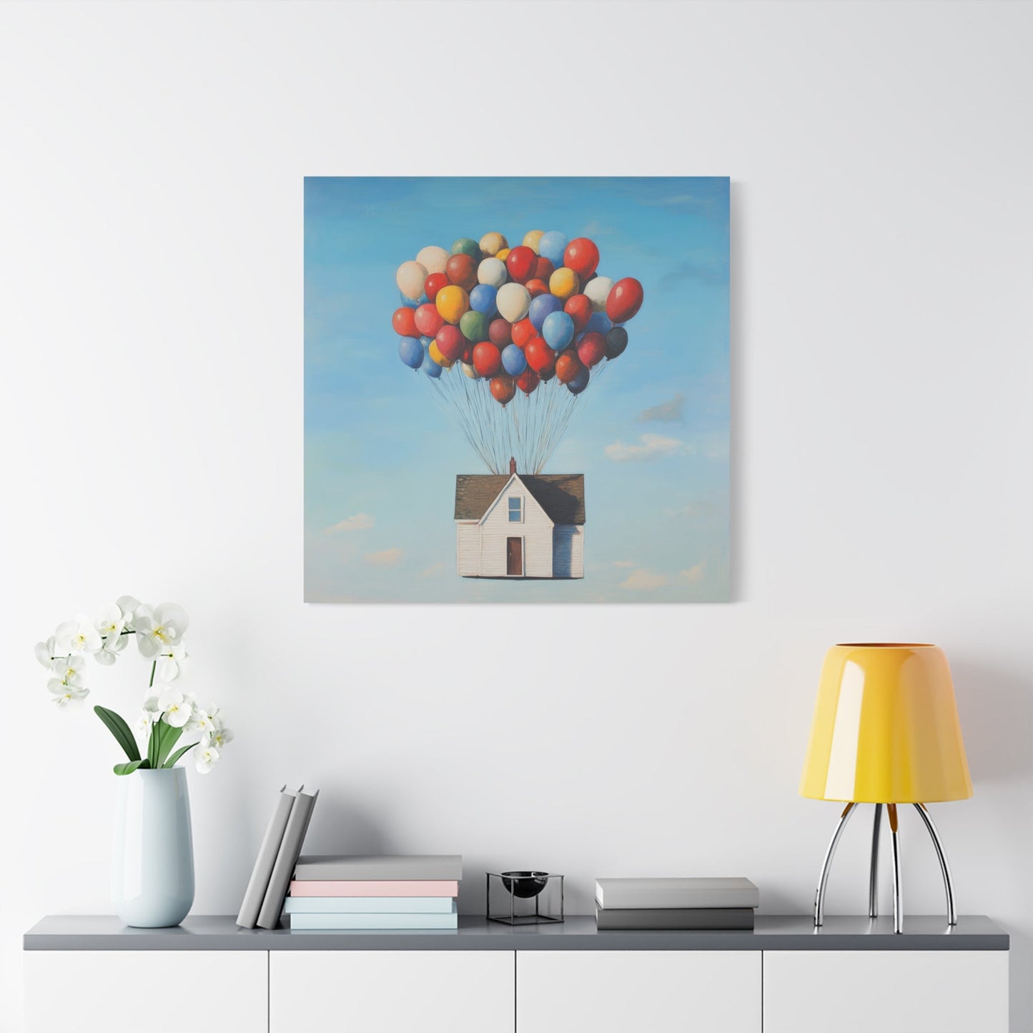 Balloon - Lifted House - Fantasy Canvas Print - Aestheticanvas