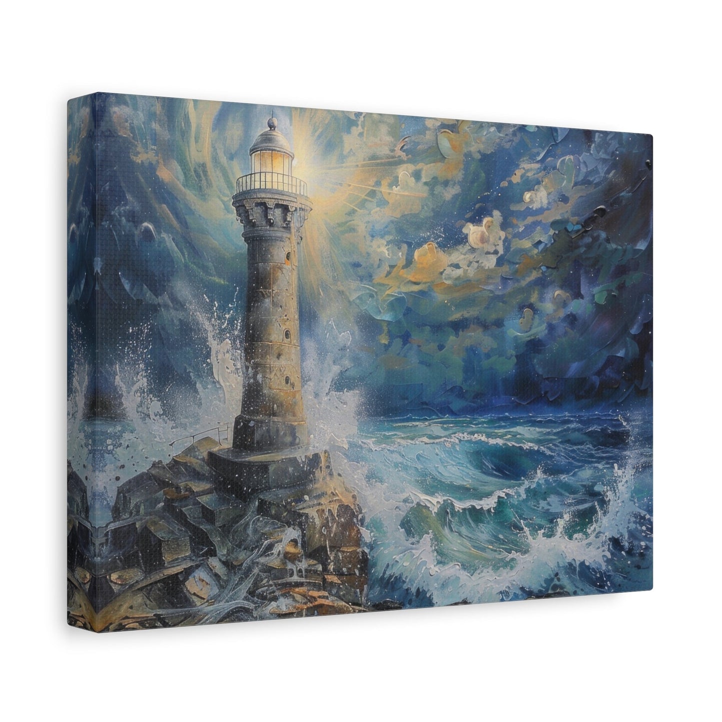 Beacon of Resilience - Lighthouse Wall Art - Aestheticanvas