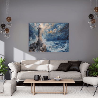 Beacon of Resilience - Lighthouse Wall Art - Aestheticanvas