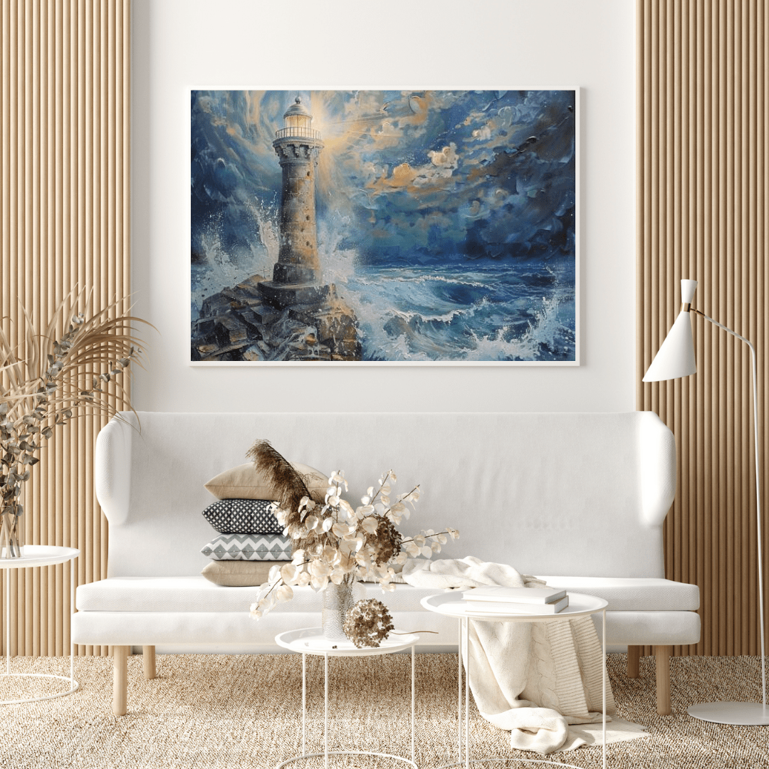 Beacon of Resilience - Lighthouse Wall Art - Aestheticanvas