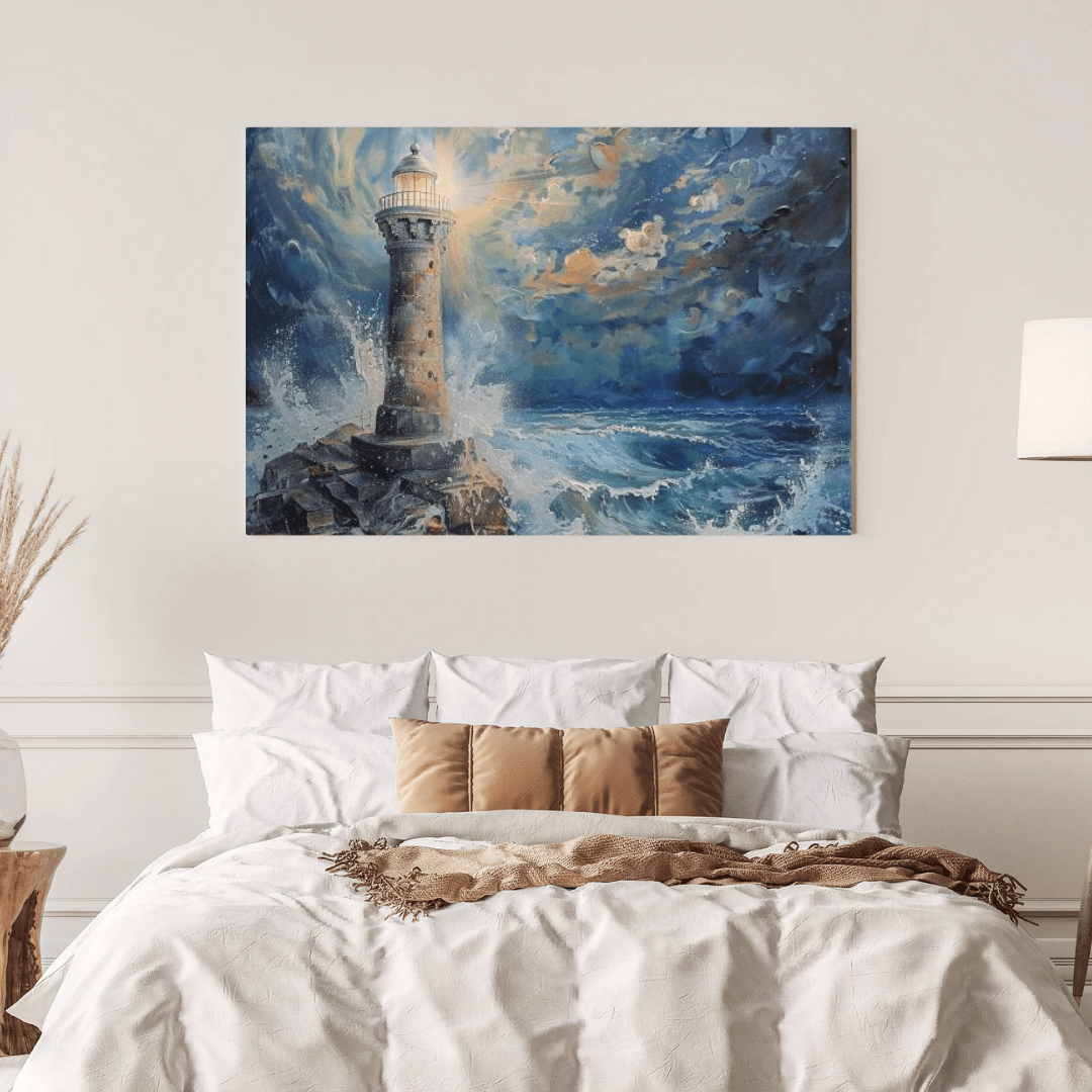 Beacon of Resilience - Lighthouse Wall Art - Aestheticanvas