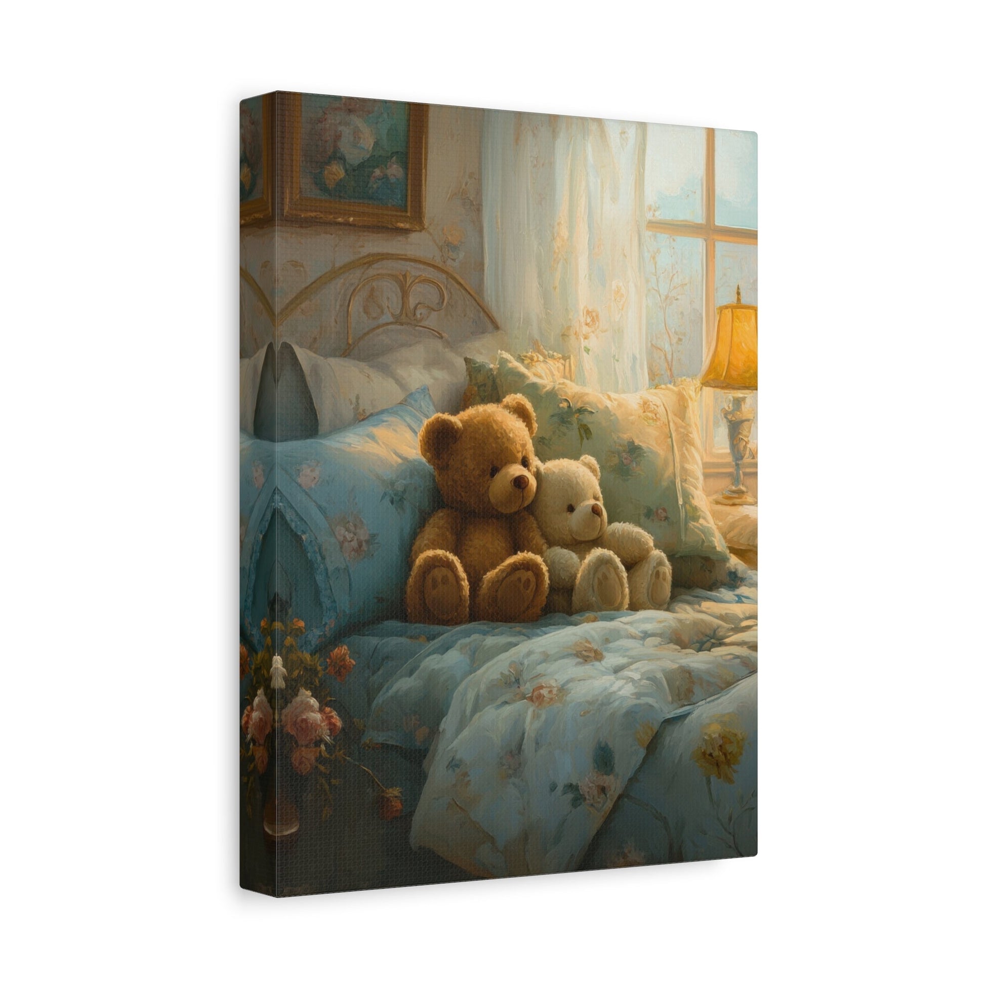 Bedtime Teddy Companions - Kids Wall Art - Aestheticanvas