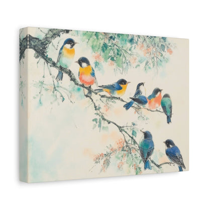 Birds in Tranquil Harmony - Animal Canvas Print - Aestheticanvas